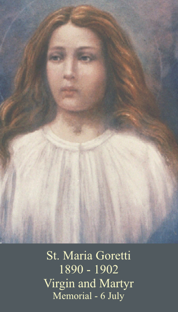 St. Maria Goretti Prayer Card